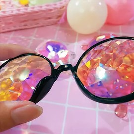 AIMALL Kaleidoscope Glasses Rave Festival EDM Sunglasses Diffracted Lens Party Show,Various Lens And Frame Colours Plastic Frame