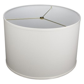 FenchelShades.com 18" Top Diameter x 18" Bottom Diameter 12" Height Cylinder Drum Lampshade USA Made (Linen Cream)