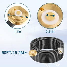 XRDS -RF NMO Antenna Mount to UHF PL259 RG58 Cable - 50FT CB Antenna Cable Extension NMO to PL259 for NMO VHF/UHF/CB Radio Antenna