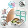 Misichao Stainless Steel Snack Boxes with 4 Compartments | Reusable