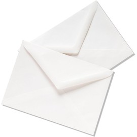 DJP 100 x 5"x7" Premium White Greetings Card Envelope 100gsm (184mm x 133mm)