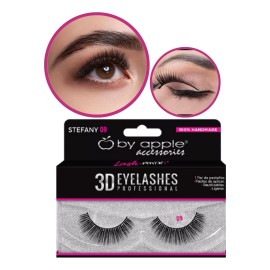 By Apple Pestañas Profesionales 3d 100% Hechas A Mano Color Stefany 09 Espesor 10 Mm Largo 4 Mm Tipo De Curvatura C