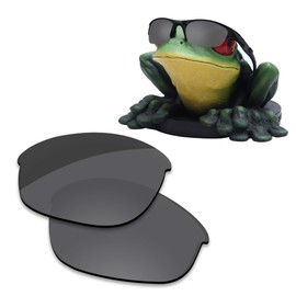 Acefrog 1.4MM Thick AR Coated Polarized Replacement Lenses for Oakley Half Jacket 2.0 OO9144 Sunglasses - Pitch Black