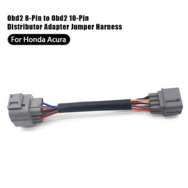 Meyffon OBD2 8-Pin to OBD2 10-Pin Distributor Adapter Jumper Harness Fit for Honda Acura for 1999-2000 Civic or Prelude
