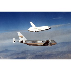 First Space Shuttle Enterprise Test Flight PHOTO Captive Flight Atop NASA 747