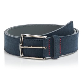 HUGO, Gregor Smooth Suede Leather Belt, clean navy, 40