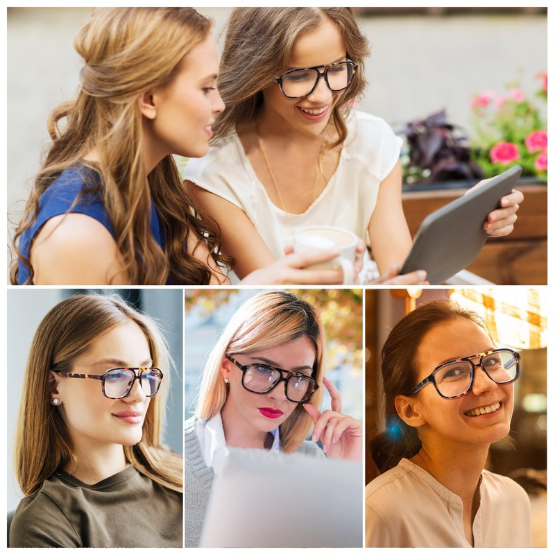 JM 3 Pack Oversized Aviator Reading Glasses for Women Men,