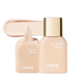 NovoUnow リキッドファンデーション 柔らかく軽い持続性のあるメイクアップスキンケア シミやくすみをカバーするファンデーション 明るいベースメイク 1#アイボリーホワイト