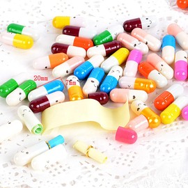 YUNYAN 200 Stück Brief Kapsel Nachrichts Kapsel Capsule Blank Message Letter Lächeln Gesicht Capsule Nachricht mit Gerollten Liebesbriefen Buchstaben Briefe Pillen für Liebhaber Freunde Mütter