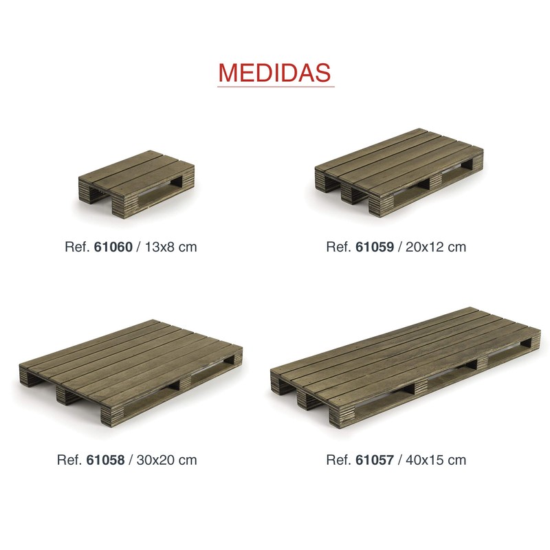 LACOR 61060 Mini Pallet Food Presentation, 100% Birch Wood, Durable