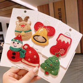 Christmas Decoration Collection: Clip, Headband, Bell, Snowman, Tree Pin, Santa Hat lf1358 One Size / Option #5 30ea