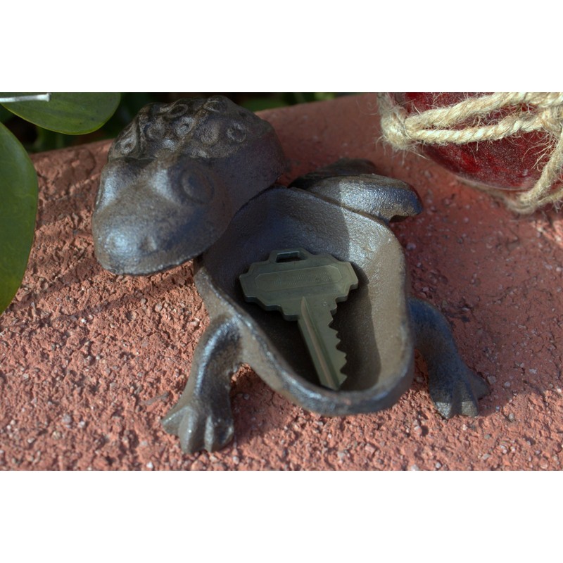 Cast Iron Frog Key Statuary Key Hider