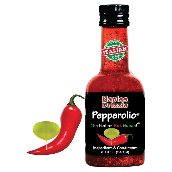 Pepperolio - Condiment & Ingredient - "The Italian Hot Sauce." Extra Virgin Olive Oil-Red Pepper Drizzle.