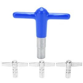 4 Pcs Drum Tuning Keys T Handle Metal Sturdy Smoothly Drum Key Tuner with Silicone Cover Blue