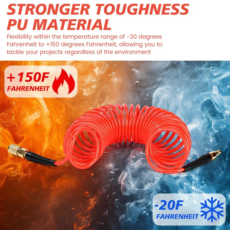 Flutesan 6 Pack 1/4 in x 25 ft Polyurethane Recoil