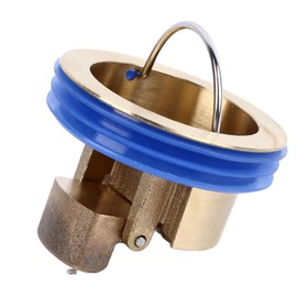 Floor Drain Odourproof Core, Toilet Floor Drain Deodorising Core with Non-Slip Ring Drain Backflow Preventer for Bathroom Kitchen Laundry (Brass)