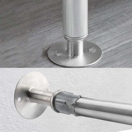 YDKOEDD 2pcs Adjustable Stainless Steel Flanged Feet for 3 1/2" Diameter Tables - Round Base, Adjustable for 1-5/8" O.D. Tubing