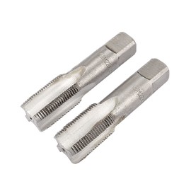 sourcing map Metric Hand Tap M22 Thread 1.5 Pitch 4 Straight Flutes H2 Alloy Tool Steel Bottom & Taper Screw Tap Set Tapping Tools for Repairing 1 Pair