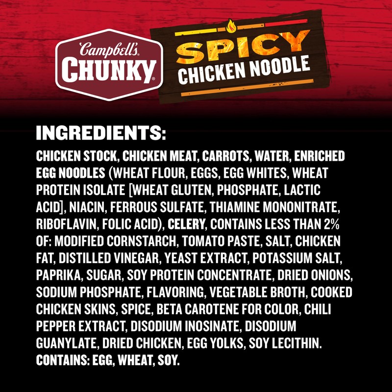 Campbell's Chunky Soup, Spicy Chicken Noodle Soup, 18.6 oz Can