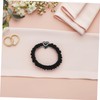BIUDECO 5pcs Thick Elastic Hair Ties with Heart Accent Stretchable