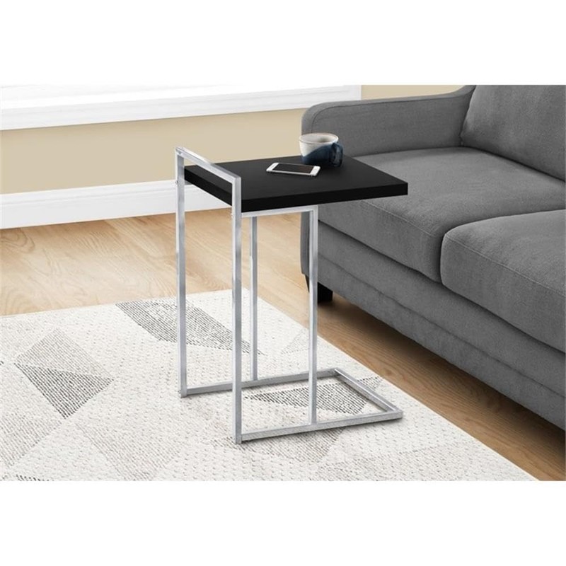 Home Square Thick Wood Panel Top C Side Table in