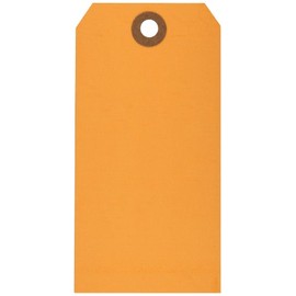 Aviditi 13 Point Cardstock Shipping Tag, 4-3/4" L x 2-3/8" W, Orange, Case of 1000 (G11051H)