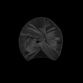 Shhh Silk Black Silk Turban