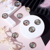 Craftdady 10pcs 25mm Assorted Skull Patterns Glass Cabochons Flatback Half