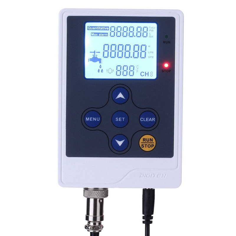 DIGITEN Water Flow Control LCD Display+G2"Flow Sensor Meter+12V Power