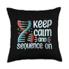 Genome Sequencing DNA Tree Science Throw Pillow