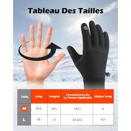 Victoper Winterhandschuhe für Herren, Fahrradhandschuhe, wasserdicht, winddicht, warme Winter-Fahrradhandschuhe, rutschfeste Touchscreen-Handschuhe, Winterhandschuhe für Outdoor-Aktivitäten, Größe M