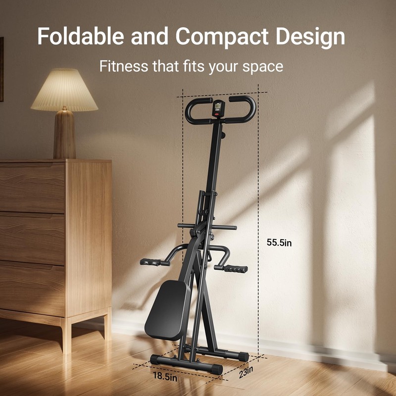 UMAY Squat Machine for Home, Foldable Exercise Equipment, Squat Rowing