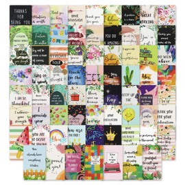BUBEHYMY 70 pcs Encouragement Cards, Inspirational Cards, Inspirational Note Cards for Kids' Lunch Box Birthday Gifts for Women Wife Sister Boy Girl Friends (Thank You Card B)