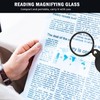 Magnifying Glass, Pocket Folding Loupe with Protective Leather Case 6X