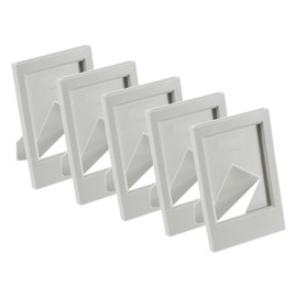 sourcing map 5 Pcs Mini Picture Frames 2.4 x 3.6 Inch Rectangle Small Picture Photo Frame Holder for Tabletop Display Photos Paintings Landscape Posters Artwork, Grey