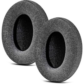 Earpads for PC38X, PC37X, HD560S, HD599, HD598/SE/CS/SR, HD595 Headphones by TRANSTEK - Thicker Memory Foam I Deeper Inner Hole (Grey Fabric)