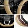 Cxtiy D Shaped Steering Wheel Cover, Genuine Leather Flat Bottom