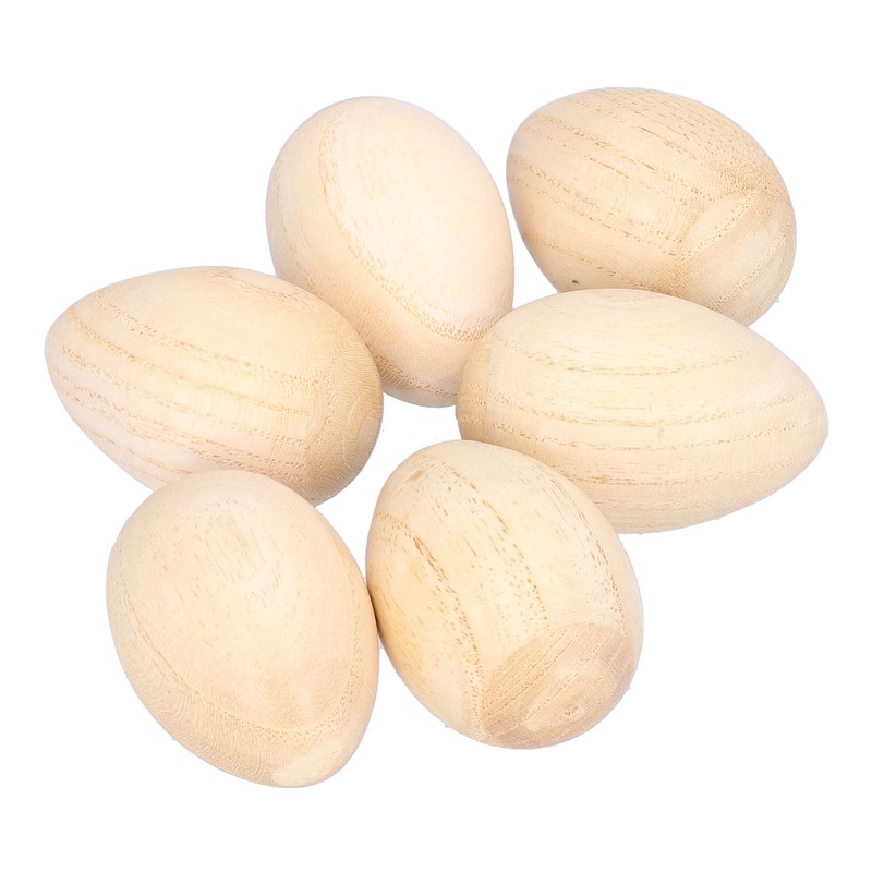 Wood Eggs Shakers Set Natural Wooden Egg Rattle Musical Percussion