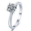 925 Sterling Silver Crystal 4 Claw Set 1Ct Round CZ