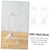 PACKOVE 2Pcs Foldable White Wig Displaying Racks Portable Household Wig