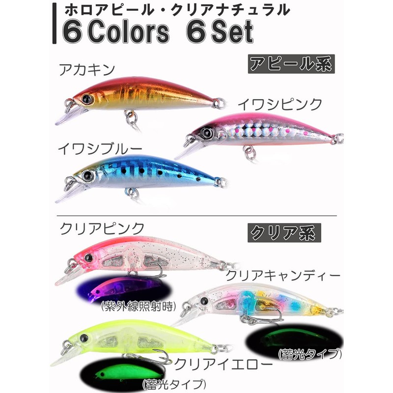Contyu General Purpose Lures Set Heavy Sinking Minnow 5cm 6g