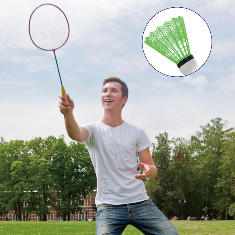 DALAETUS Pack of 12 Nylon Badminton Balls Set, Plastic Shuttlecocks,