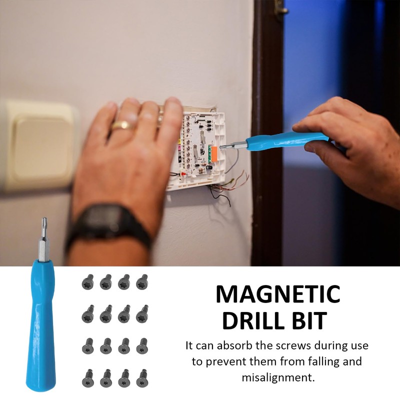 3-Piece Ring Screwdriver with 16 Screws, Replacement Ring Screwdriver, Doorbell