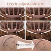 Lativ Brown Highlight Wigs for Women Short Wavy Curly Bob