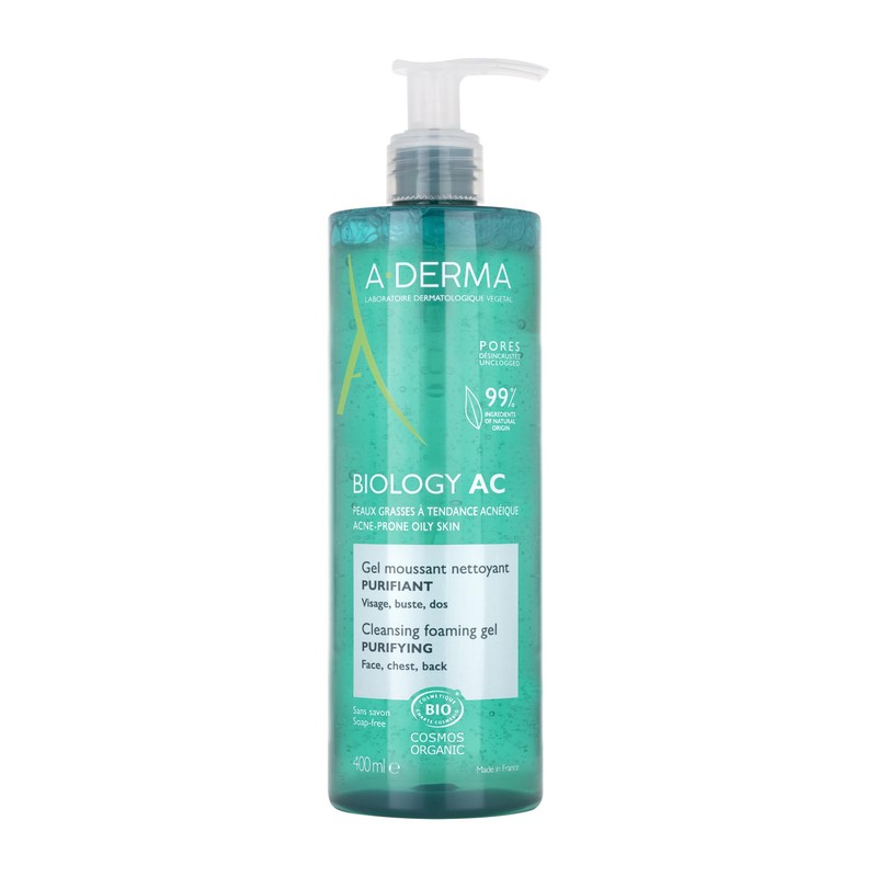 ADERMA, Biology AC Gel Limpiador Purificante, Para Piel Mixta a