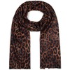 styleBREAKER 01017152 Women's Scarf with Leopard Animal Print Pattern and