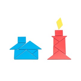 Colourful Trangramsatz 28 Parts