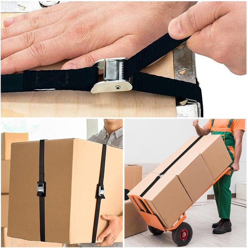 4 Packs Tie Down Strap,Cam Buckle Lashing Straps Heavy Duty,Adjustable