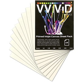 VViViD Inkjet Canvas 100% Real Printable Cotton LTR 8.5 X 11 125lbs. 340gsm 17mil (10 sheets)