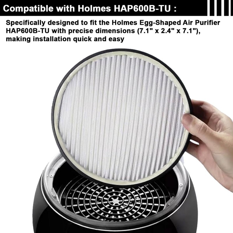 HAP600B-TU 360° True HEPA Air Intake Filter Replacement Compatible with